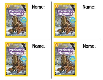 National Geographic Kids: Prehistoric Mammals (Level 2) by Montessori Bliss