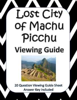 Preview of National Geographic Lost City of Machu Picchu Viewing Guide (2019)