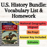 National Geographic U.S. History All Chapters Bundle Vocab