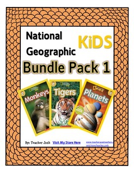 Preview of National Geographic Kids Bundle Pack 1 {Tigers, Monkeys, Planets}