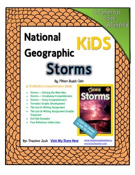 Preview of National Geographic Kids Storms {Nonfiction Comprehension Guide}