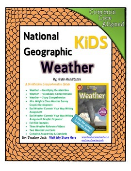 Preview of National Geographic Kids Weather {Nonfiction Comprehension Guide}