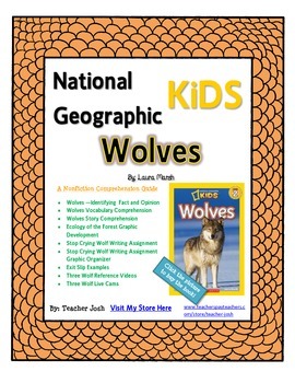 Preview of National Geographic Kids Wolves {Nonfiction Comprehension Guide}