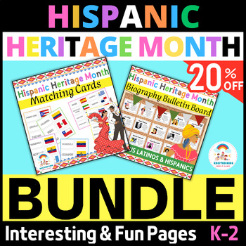 Preview of National Hispanic Heritage Month BUNDLE | September Activities Pack K-2
