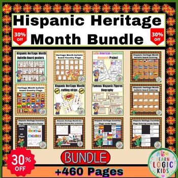 Preview of National Hispanic Heritage Month Bundle | Hispanic Heritage Month Activies