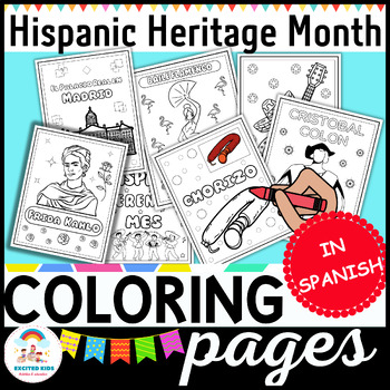 Preview of National Hispanic Heritage Month Coloring Pages in Spanish | Activity in Spanish