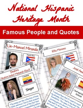 Preview of National Hispanic Heritage Month Photo Wall: Famous Hispanic and Latin Americans