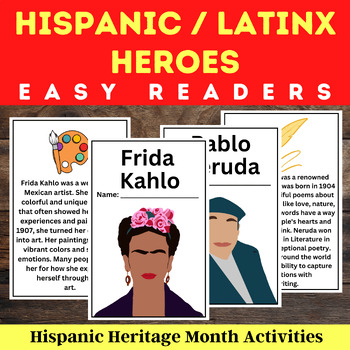 Preview of National Hispanic Heritage Month Reading Passages - Latino Month Easy Readers 