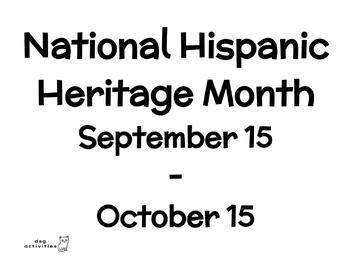 Preview of National Hispanic Heritage Month Stem and General Education Posters
