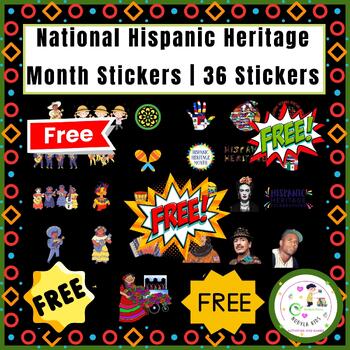 Preview of National Hispanic Heritage Month Stickers | 36 Stickers