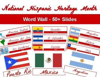 Preview of National Hispanic Heritage Month Word Wall