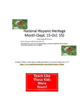 Preview of National Hispanic Heritage Month by Celebrating Students Knowledge of  Self