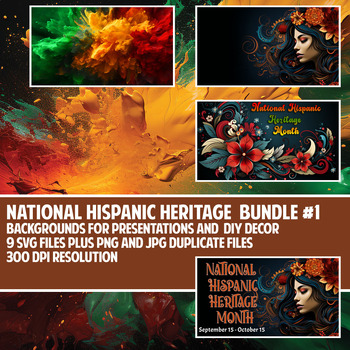 Preview of National Hispanic Heritage SVG, PNG, JPG Bundle #1