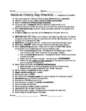 National History Day - General Checklist and All Category 