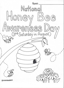 Preview of National Honey Bee Awareness Day Worksheets