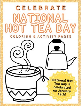 Preview of National Hot Tea Day -  A Printable Activity Book for January 12th!