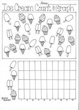 national ice cream day kindergarten math worksheets by