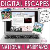 U.S. National Landmarks - Digital Escape Room Social Studi