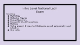 National Latin Exam Intro Level Review Slides