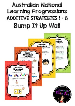 Preview of National Learning Progressions Additive Strategies 1-8 Bump It Up Wall linen BG