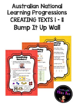 Preview of National Learning Progressions Quantifying Numbers 1-12 BumpItUp Wall (linen BG)