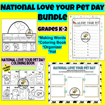 Preview of National Love Your Pet Day Bundle-Grades K-2 (February 20)