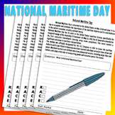 National Maritime Day RACE Strategy Worksheets,Reading Com
