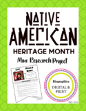 National Native American Heritage Month Mini Research Biog