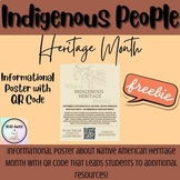National Native American Heritage Month Poster with QR Cod