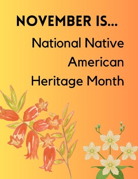 Preview of National Native American Heritage Month - Printable Flyer