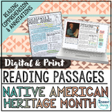 National Native American Heritage Month Reading Comprehens