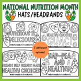 National Nutrition Month Activity - 7 Black & White Hats/H