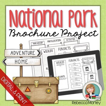 Preview of National Parks Research Project Template