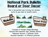 National Park Bulletin Board/Door Decor