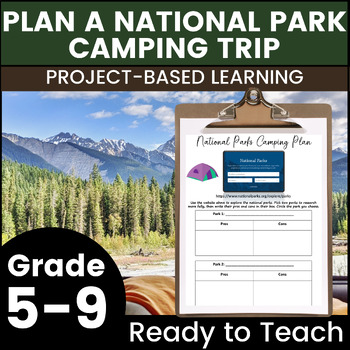 Preview of National Park Camping Middle & High School Project Based Learning Unit