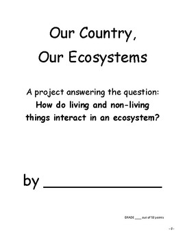 Preview of National Park Ecosystem Project - Ecology, Landforms, Food Chain, Research