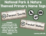 National Park & Nature Themed Primary Name Tags