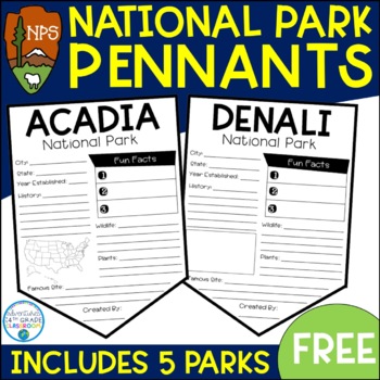 Preview of National Park Pennants Freebie