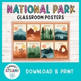 National Park Posters Set of 24 - Adventure Bulletin Board