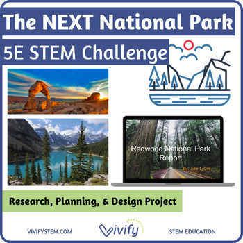 Preview of National Park Research & Design: 5E STEM Project (Plan a trip!)
