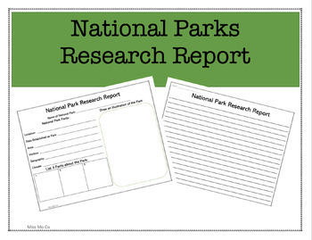 Preview of National Park Research Report