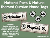 National Park and Nature Themed Cursive Name Tags