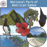 National Park of American Samoa Clipart Set