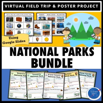 Preview of National Parks Bundle Virtual Field Trip & Research Poster Activity Project