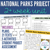 Preview of National Parks Spanish Speaking World Project Unit Readings + PBL Activities