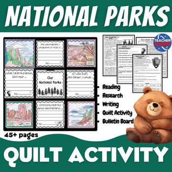 Preview of National Parks Create a Collaboration Quilt Activity | Muir Earth Day