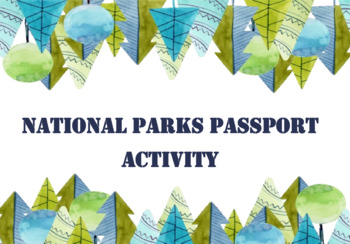 Preview of National Parks Passport Book Activity