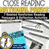 National Parks Reading Passages Comprehension Activities Y