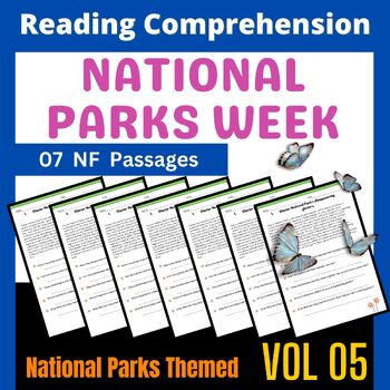 Preview of National Parks Reading Passages Spring National Parks Activities Yellowstone