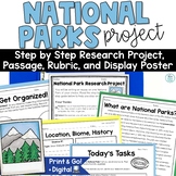 National Parks Research Project Activities Prompt Writing Project